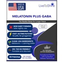 Uyku için Shine Melatonin Patches'e Yaşamak - Plus GABA'ya Calm Busy Beyinleri Hızlı - Erkekler ve Kadınlar için Mükemmel Combo - 30 Patches - ABD Made