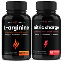 NutraChamps L-Arginine Capsules ve Nitric Charge Capsules 2 Pack