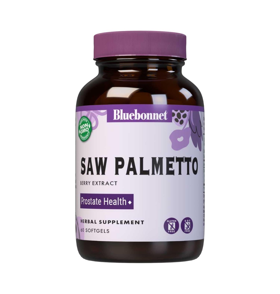 BlueBonnet Ekstra Güçlü Saw Palmetto Berry Ekstraksiyon Tamam, 60 Kont