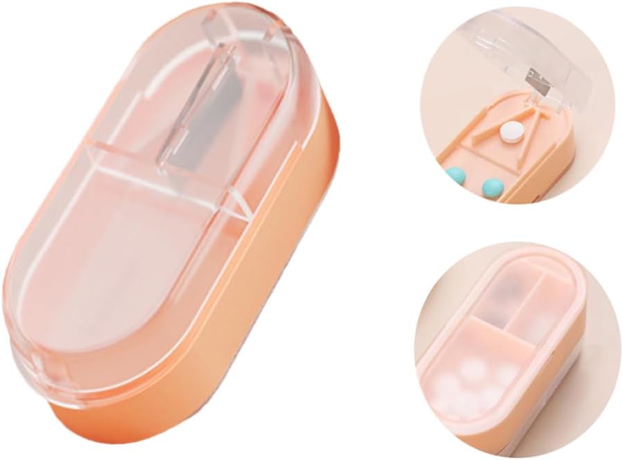 Pill Machinery, Professional Pill Splitter for Machinery Small Pills or Large Pills in Half (Pink)