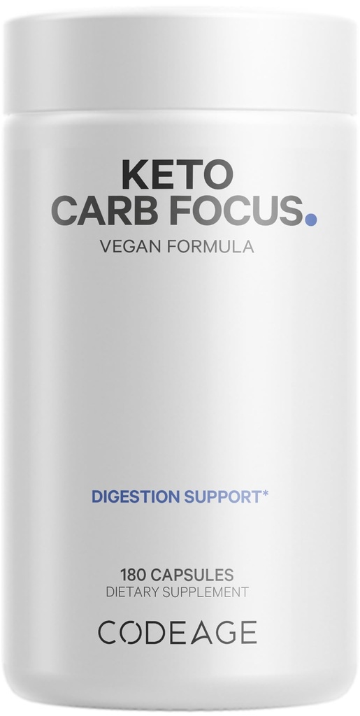 Kodage Keto Carb, White Kidney Bean, Green Tea & Cinnamon Bark Supplement, Triple Action Keto Hile Vegan Pills, Ketgen, Low Carb Diyet Şeker, 3 Ay Supply, Non-GMO, Gluten-Free, 180 Capsules