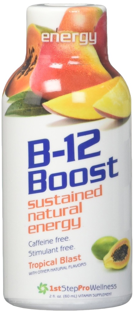 B-12 Shot Maksimum Enerji, Tropikal Blast, 2Ounce, Kutu başına 12