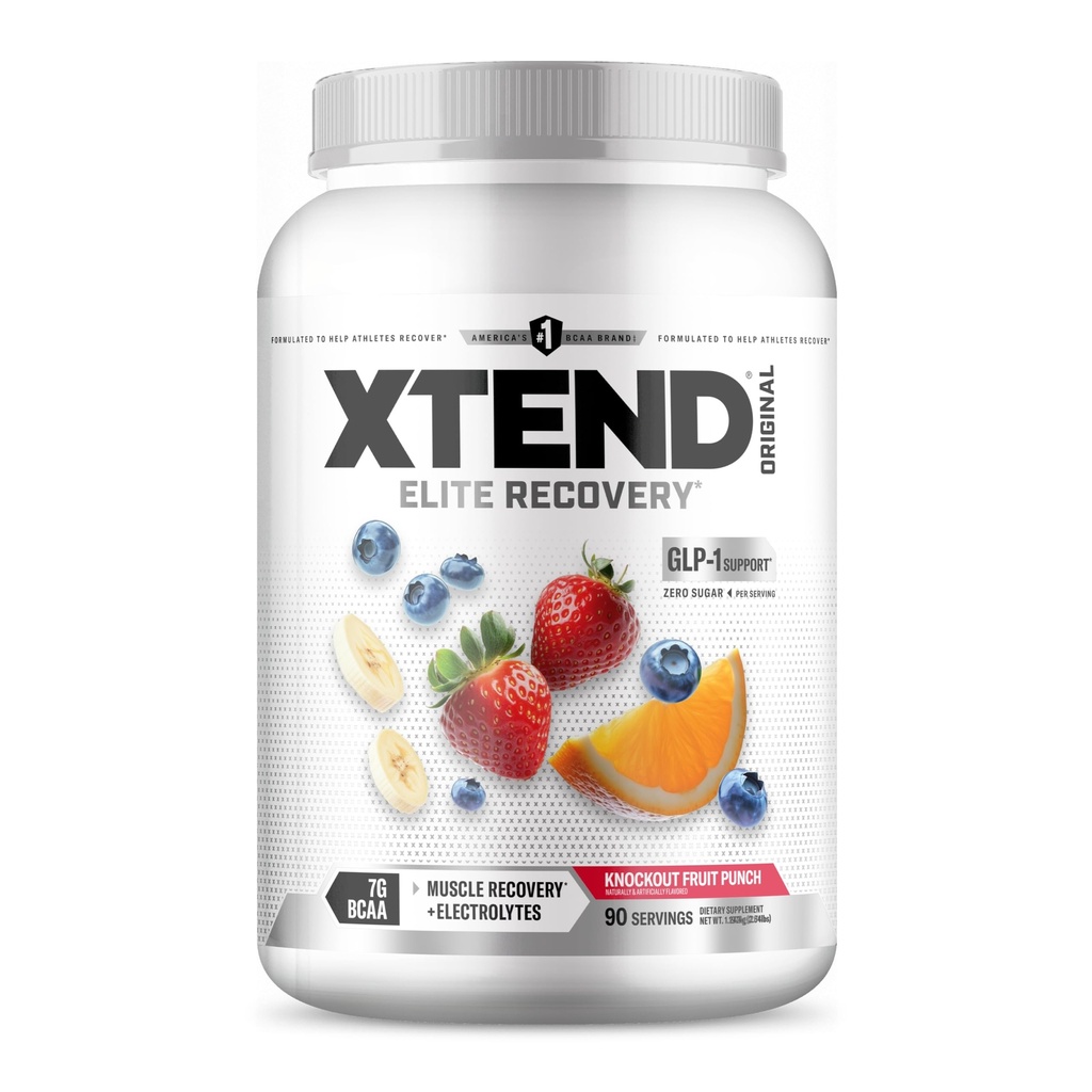XTEND Original BCAA Toz Knockout Meyveleri | Sugar Free Post Workout Muscle Recovery Drink with Amino Acids | 7g BCAAs for Men & Women | 90 Servisler