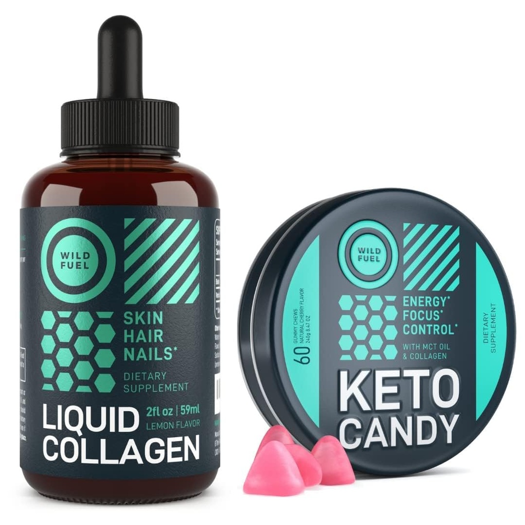 WILD FUEL Liquid Collagen ve Keto Candy Beauty ve Fitness