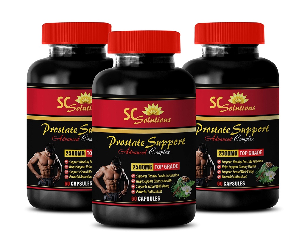 Prostate Support Now - Prostate Support 1345MG - Gelişmiş Kompleksi - Saw Palmetto Saç - 3 Şişe (180 Capsules)