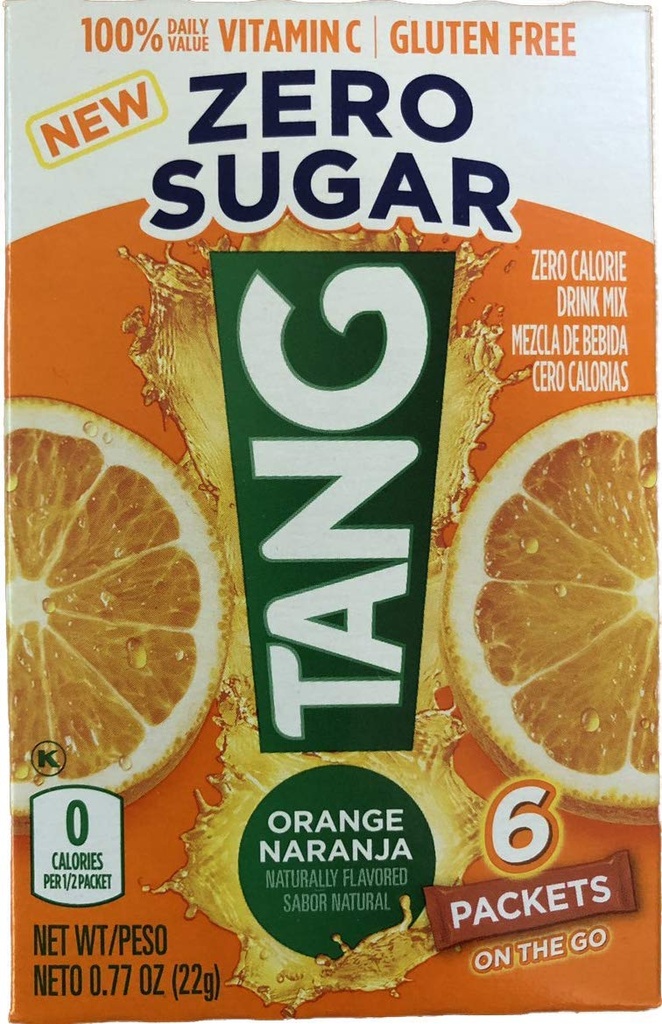 Tang On The Go! Orange Naranja Vitamin C İçecek Mix 6 kolay açık paketler (Görünen 5)