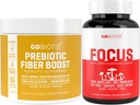 GOBIOTIX Brain & Gut Wellness Sche: Focus Mushroom Kompleksi 90 Capsules + Fiber Supplement 35 Servisler