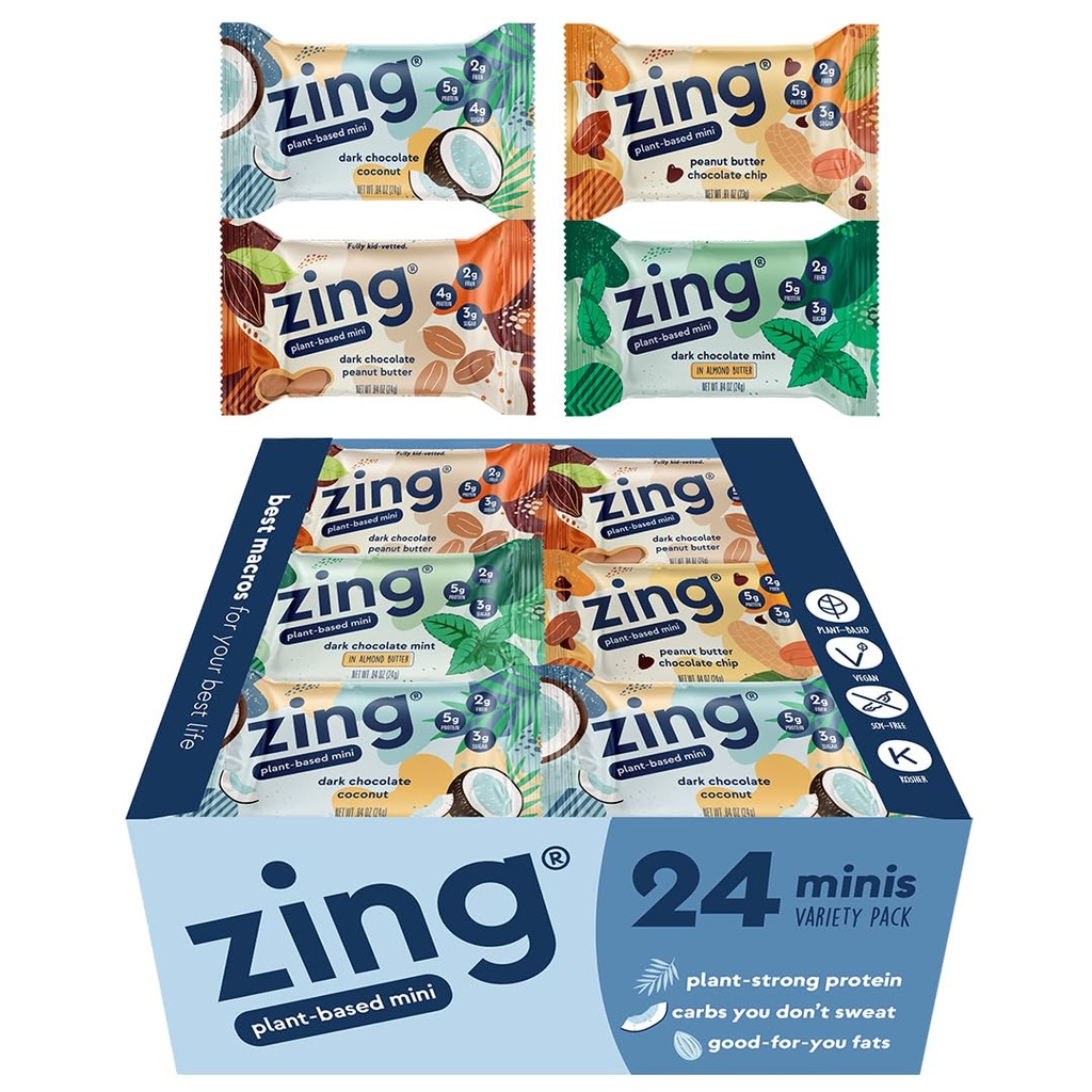Çocuklar Protein Bars Çeşitli Paketi, Gluten Ücretsiz 100 Calorie Mini Bars Yüksek Protein, Vegan Beslenme Barları, Süt Ücretsiz Bitki Temel Protein - 24 sayı