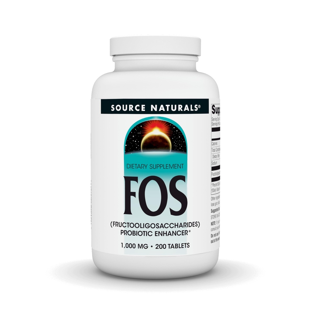 Source Naturals FOS 1000 mg Fructooligosaccharides Probiyotik Advancedr - 200 Tablet