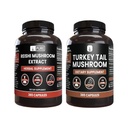 PURE ORIGINAL INGREDIENTS Reishi Mushroom & Türkiye Tail Mushroom Capsule (365 Capsules), Her zaman Pure, Hayır Katkıları veya Girers