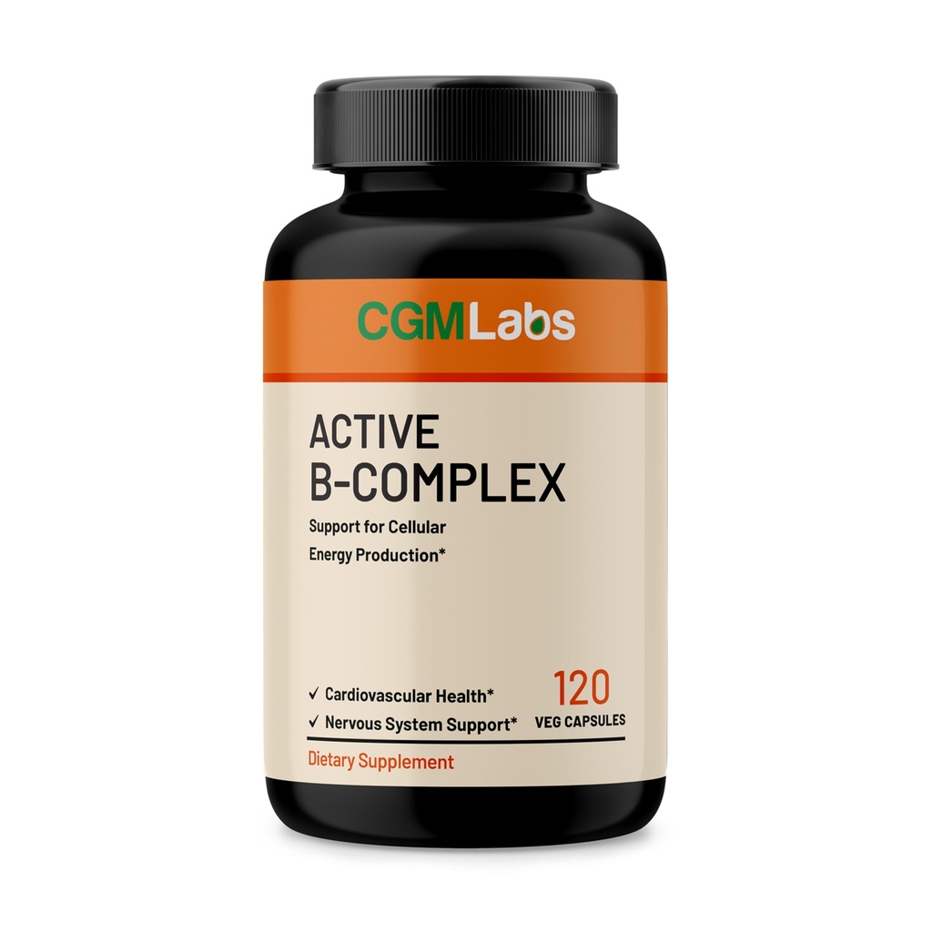 B Kompleks - Active B1, B2, B3, B6, B12, Thiamine, Riboflavin, Niacin, Folate, Biotin, Pantothenic Acid, Inositol by CGM Labs