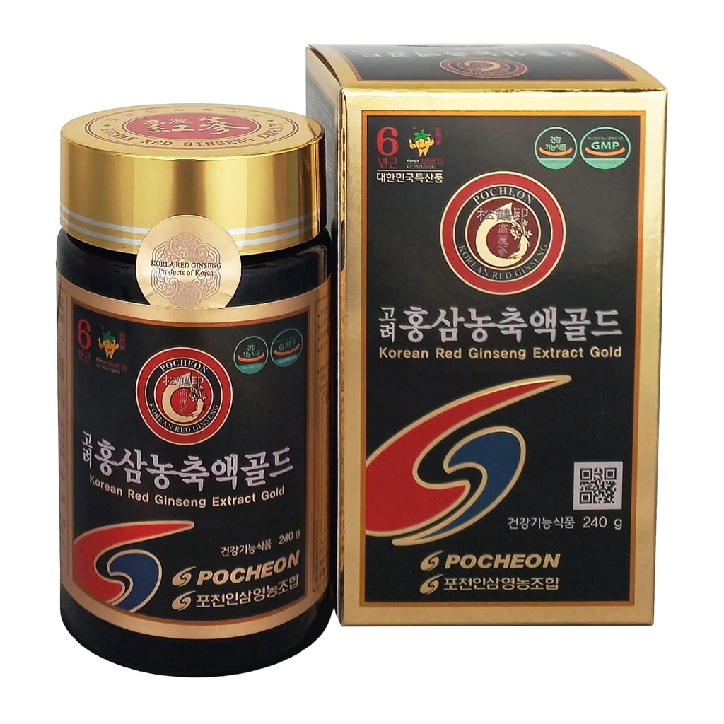 Pocheon 240g(8.5oz), 100% Saf Kore 6 Yıl Kök Panax Red BTC Ekstra, TOP Ginsenoside, Saponin, Tottenham Herbal Supplement, Natural Immune Support