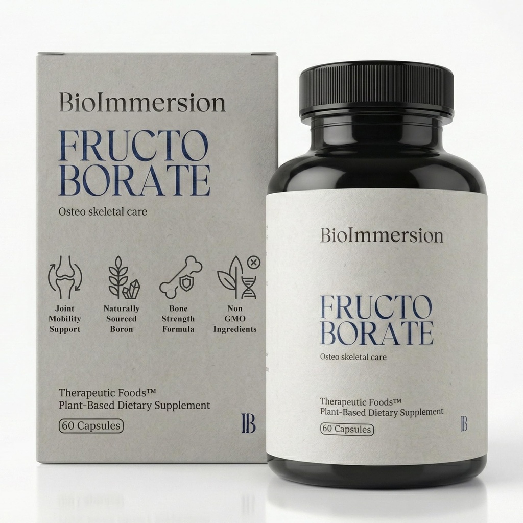 Bioavailable Boron Supplement, 6mg. 60 Caps of Fructo Borate, Bor Complex Supports Healthy Bones, Joints, Metabolism. Whole Food Derived Boron Joint Supplement w/ Carbohydrate Linkage. Vegan, Non-GMO
