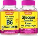 WellEvet Yüksek Potency B6 + Glucose, Gummies Sche - Great Tasting, Vitamin Supplement, Gluten Free, GMO Free, Chewable Gummy