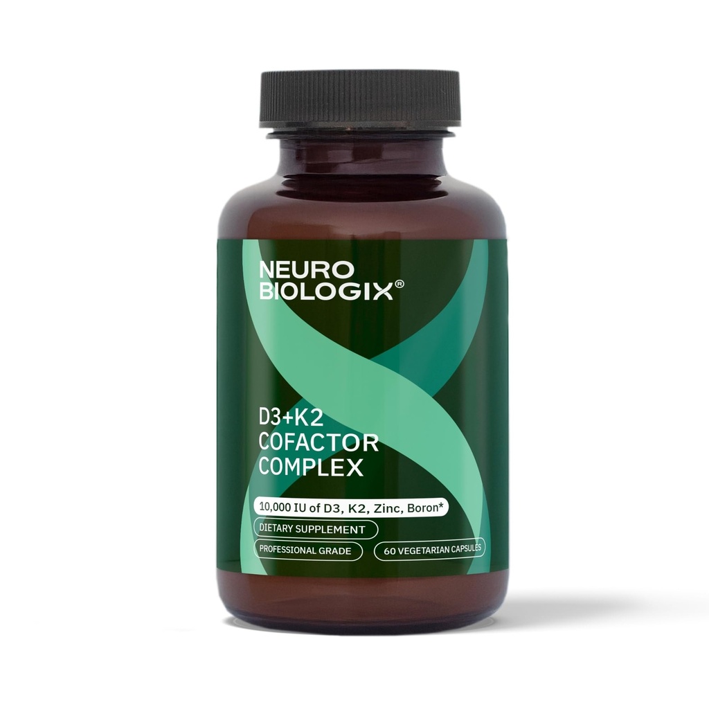 D3+K2 Cofak Kompleksi - Kemik, Kalp ve Immune Desteği için Max Vitamin D Faydaları - Vitamin D3, K2 (vitaMK7®) ile Formula ve Boron - 60 Caps