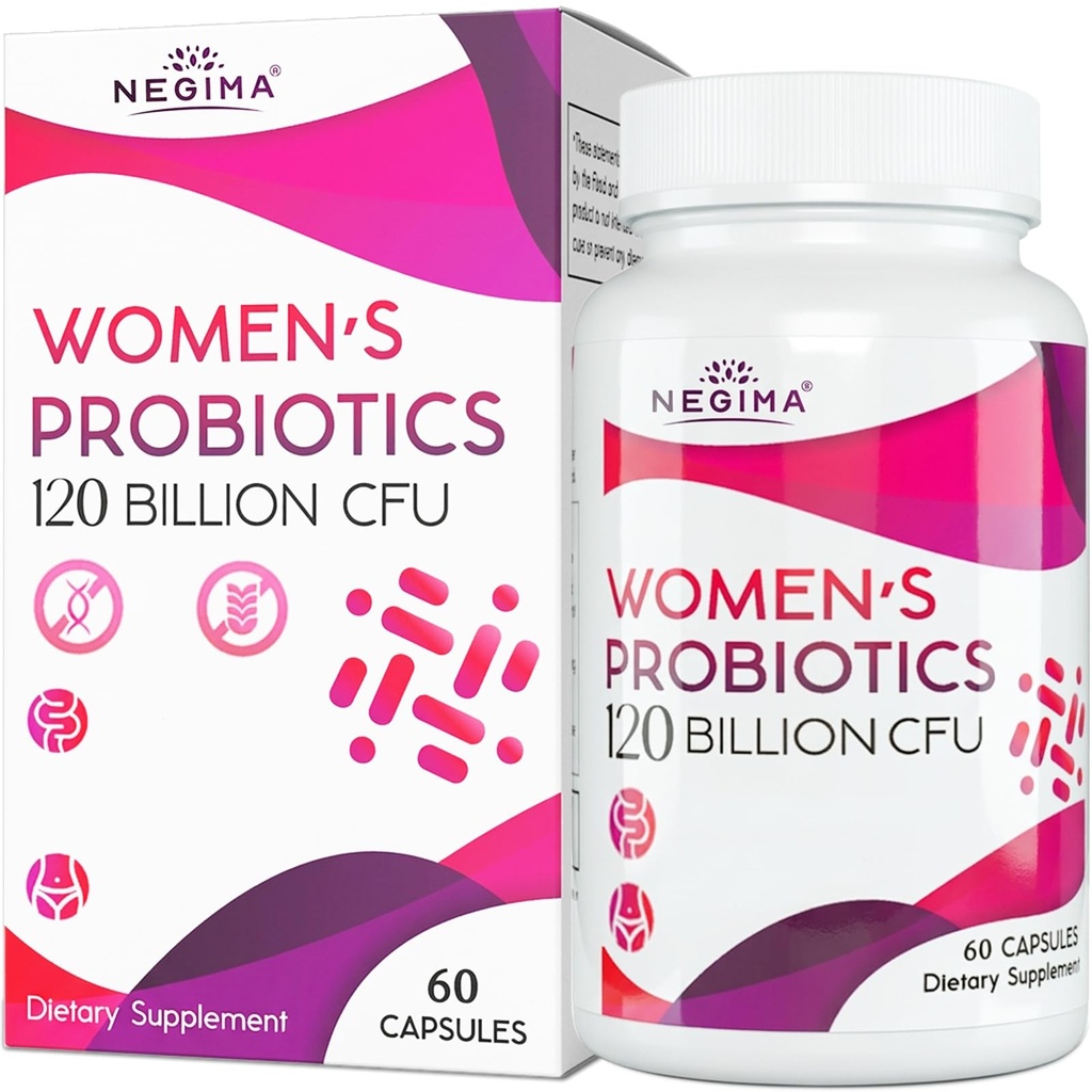 Negima Menopause Supplements for Women, 120 Milyar CFUs Probiyotiks for Women, 13-in-1 Herbs & Botanicals Kompleks, for Menopause - 60 Caps