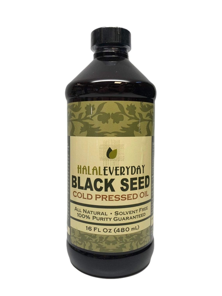 Saf Siyah Tohum Yağı - 16 OZ -% 100 Pure ve Cold Pressed Black Seed - Non-GMO ve Vegan - Nigella Sativa