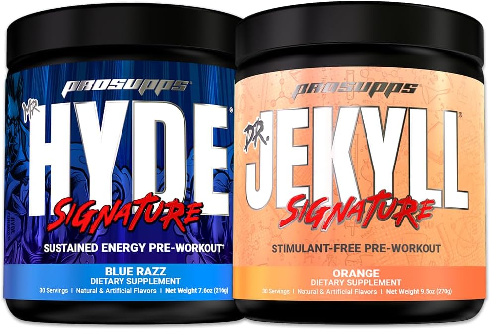 PROSUPPS Bay Hyde Signature ve Dr. Jekyll Signature Pre Workout with Tinatine