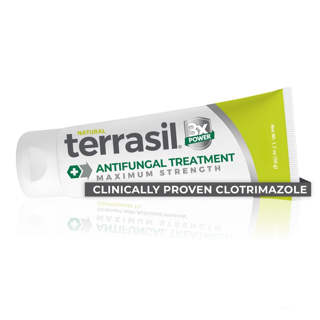 terrasil Clotrimazole Antifungal Cream, Fungal Yeast Enfeksiyonları İçin Yardım, Jock Itch, Athletes Foot, Ringworm for Men & Women, Klinik olarak Skin Fungus Tedavisi. FSA-HSA (1.7oz)