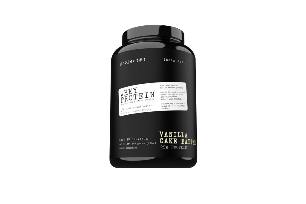 Project #1: Whey Protein Plus | Micro-Filtered Whey Isolate Powder for Muscle Development & Rapid Recovery | Whey Protein Powder - Protein Drinks or Workout Smoothie | 28 Servings - Vanilla Cake