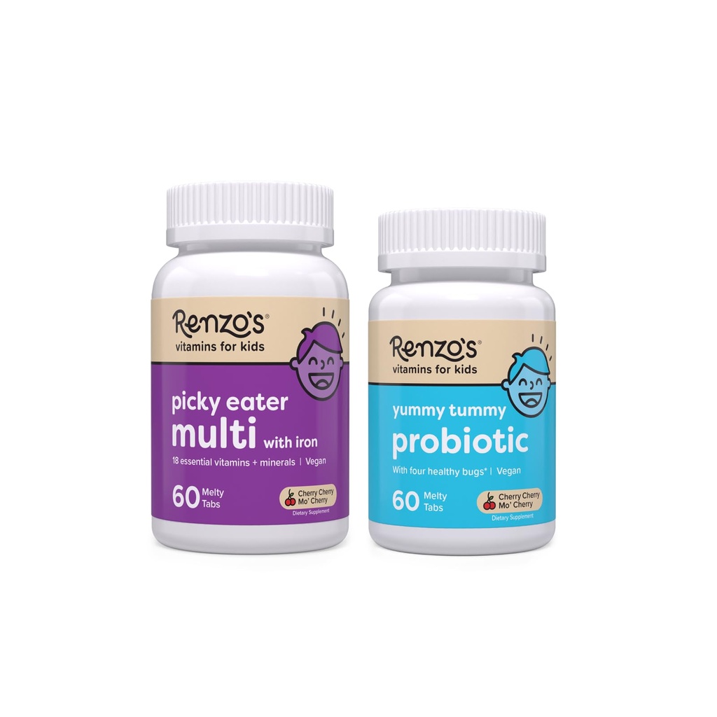 Renzo'nun Vitaminleri Mutlu Tummies Sche, Çocuklar ve Picky Eater Çocuklar için Probiyotikler