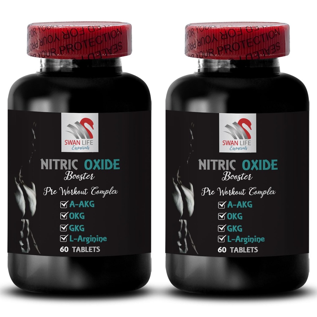 Günlük ek - NITRIC OXIDE BOOSTER - erkekler için Nitrik oksit takviyeleri, Egzersiz takviyesi, Performans artışı, Power odaklanma, Stamina formülü, Endurance booster, Kasr 2 Şişe 120 Tabs geliştirir