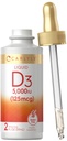 Carlyle Sıvı Vitamin D3 | 5000 IU (125 mcg) | 2 oz | Vegetarian, Non-GMO ve Gluten Free Supplement | D Liquid Drops for Yetişkinler için
