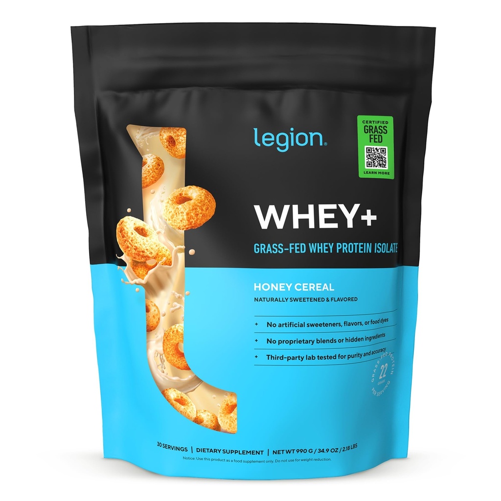 LEGION Whey+ Protein Whey Isolate from Grass Fed İneks - Whey Protein Isolate Toz Low Calorie, Non-GMO, Sugar Free, Lactose and Gluten Free, All Natural Protein Toz for Men & Women, 30 Servisler