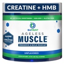 BioTrust Ageless Muscle Builder - Kretine HMB Toz D3 & Betaine - Build & Koruma Doğal Declining Muscle Mass & Strength - Unflavored, 30 Hizmet