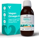 Vegan Omega 3 Sıvı, Microalgae, 800 mg of EPA DHA, D3, Destekler Kalp, Beyin ve Göz Sağlığı, Doğal Fish Oil Alternatif, İngiltere Made, Mild Orange Flavoured