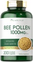 Carlyle Bee Pollen Supplement | 1000 mg | 200 Caplets | Royal Jelly ve Bee Propolis | Erkekler ve Kadınlar için | Vejetaryen, Non-GMO, Gluten Free