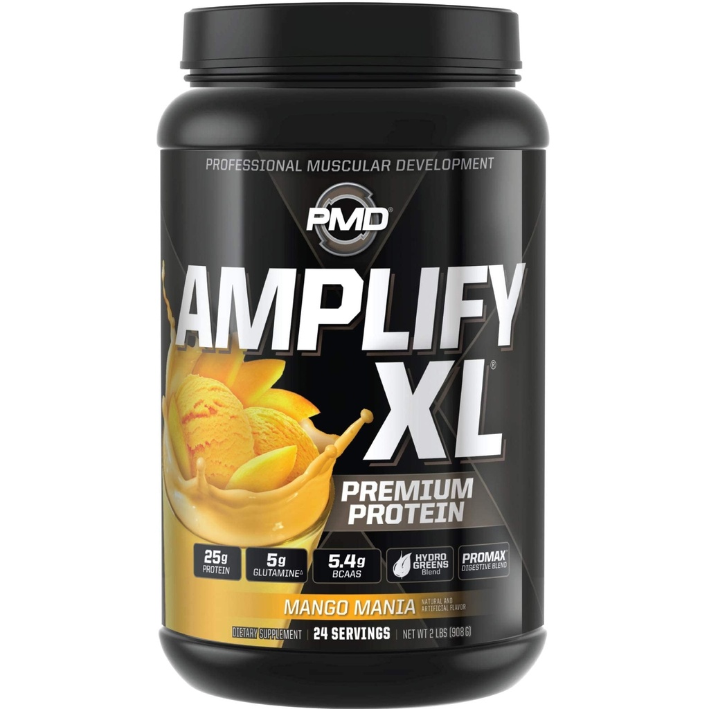 PMD Sportslify XL Premium Whey Protein Supplement Hydro Greens Meeting - Superfood for Muscle, Strength and Recovery - Mango Mania (24 Hizmet) için Superfood ile Glutamine ve Whey protein Matrix