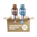 OWYN Sadece Yüksek Protein Bitkileri Gereken Tam Beslenme Shake, Chocolate & Vanilla Çeşitli Paketi, 12 Fl Oz (12 Pack)