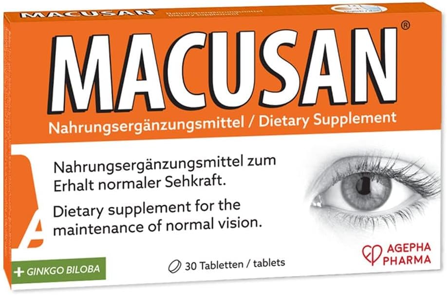 Yaşla İlgili Göz Sağlık Sorunları için Kuru Göz Tabletleri | Eye Vitamin & Mineral Supplement with Lutein, Zeaxanthin, Ginkgo Biloba & Omega-3 Eyesight | Eye Supplements for Kuru Eyes