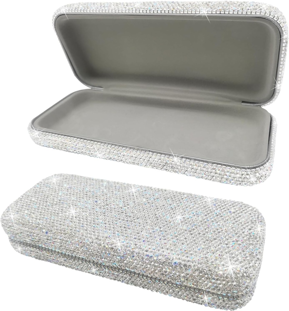 Bling Suncams Case,Shiny Diamond Suncams Hard Case Cute Eyes Case,Rhinestone Eyeggy Case For Women