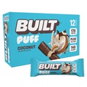 İnşa edilen Bar, Puff protein Bars, Coconut Puff, 17g Protein Snacks, On-The-Go Bars, Only 140 Calories, 6g Sugar, Collagen, Gluten Free, 12 Count