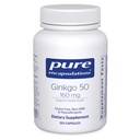 Pure Encapsulations Ginkgo 50 160 mg | Ginkgo Biloba Supplement to Support Oksijen, Blood Circulation ve Mild Memory Problems Associated with Aging* | 120 Capsules