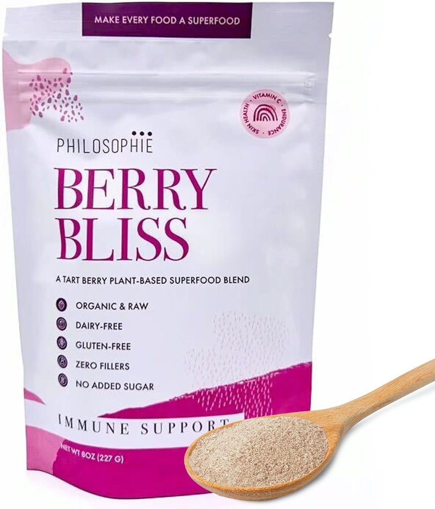 Philosophie Plantive Superfood Toz - Rice proteini ile Vegan Protein Tozu, Maca Root Toz & Acai Berry - Organik Süt Ücretsiz Superfood Toplantı - Yapay Tatlıcılar olmadan Protein Toz -