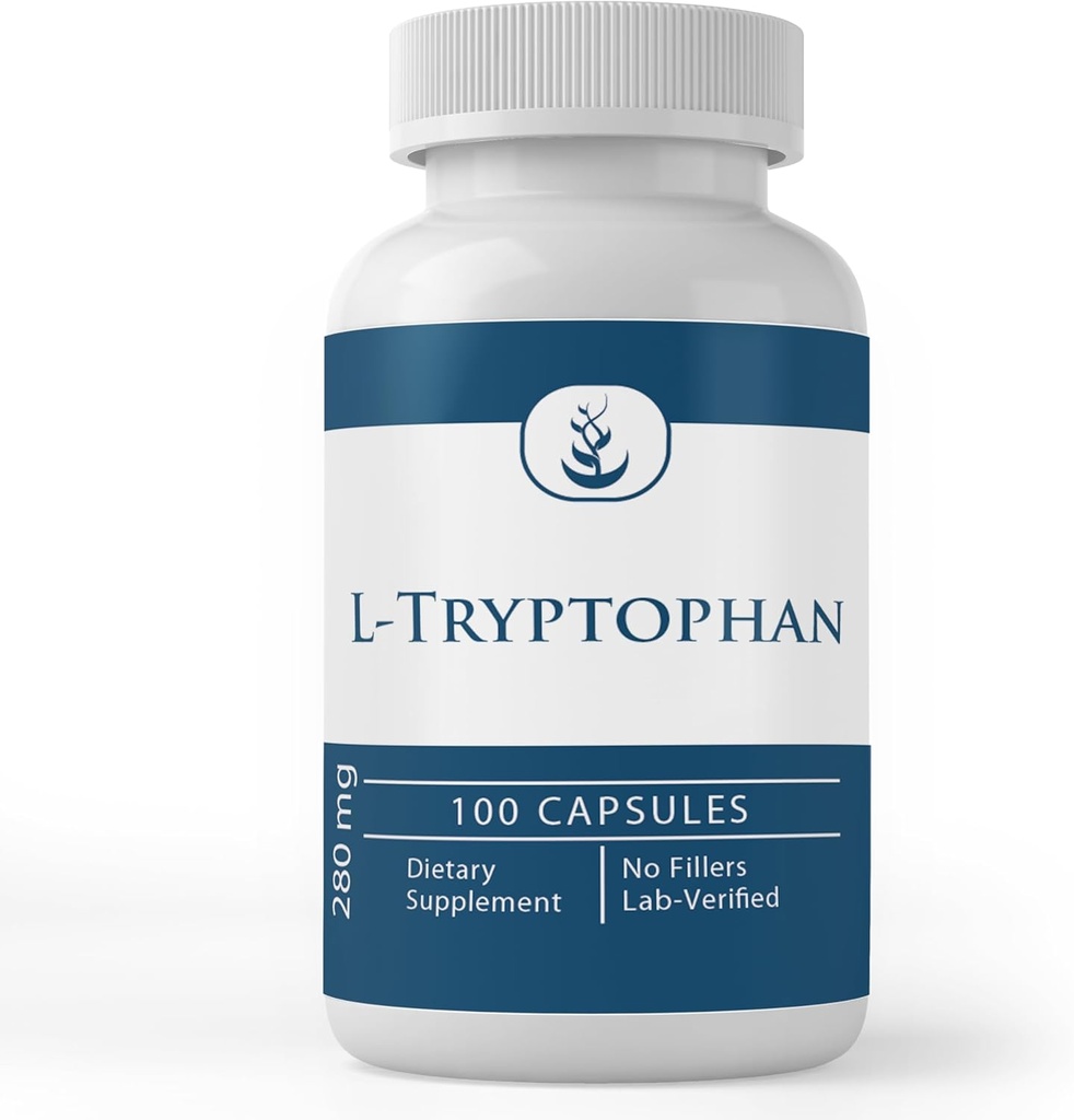 Pure Original Materialss L-Tryptophan, (100 Capsules) Her zaman Pure, Nomixs Or Fillers, Lab Onaylandı