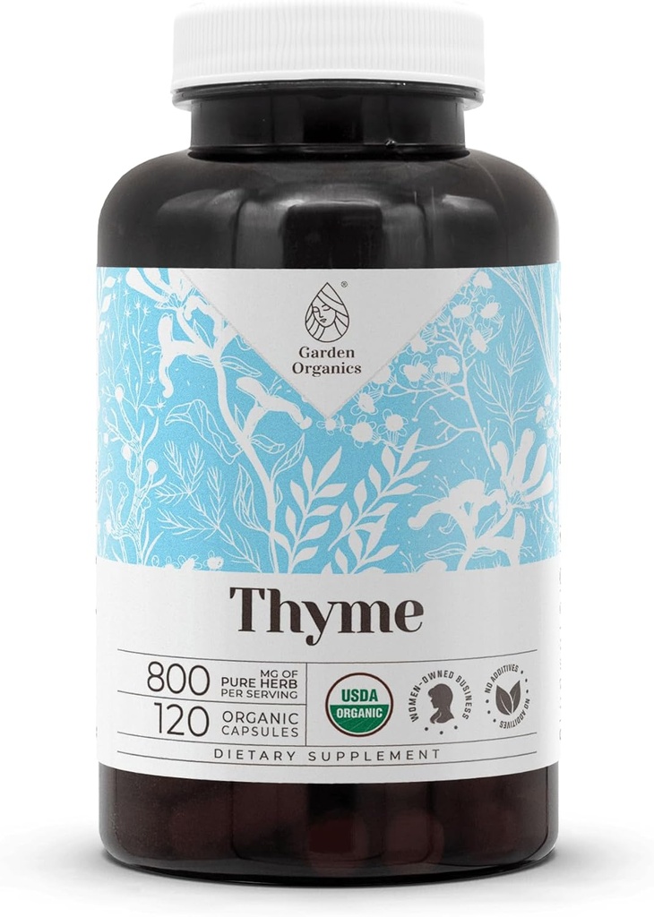 Yourme USDA Organic 120 Capsules | High-Potency Natural Supplement | Sertifikalı Organik Vejetaryen Capsules ve Organik Thyme (Thymus Vulgaris)