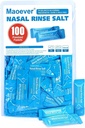 Neti Pot Salt Packets - 100 Bireysel olarak Nasal Yıkama için Saline Packets | Neti Pot Refill Kit| Etkili Nasal Irrigation | Sinus Care | Nasal Cleansing Çözüm