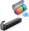 Sukuos 2 Pack Haftalık Pill Organizer, Daily Pill Box 7 Günlük Pill Vitaminler, Balık Yağları veya Tamamlar için Vakalar