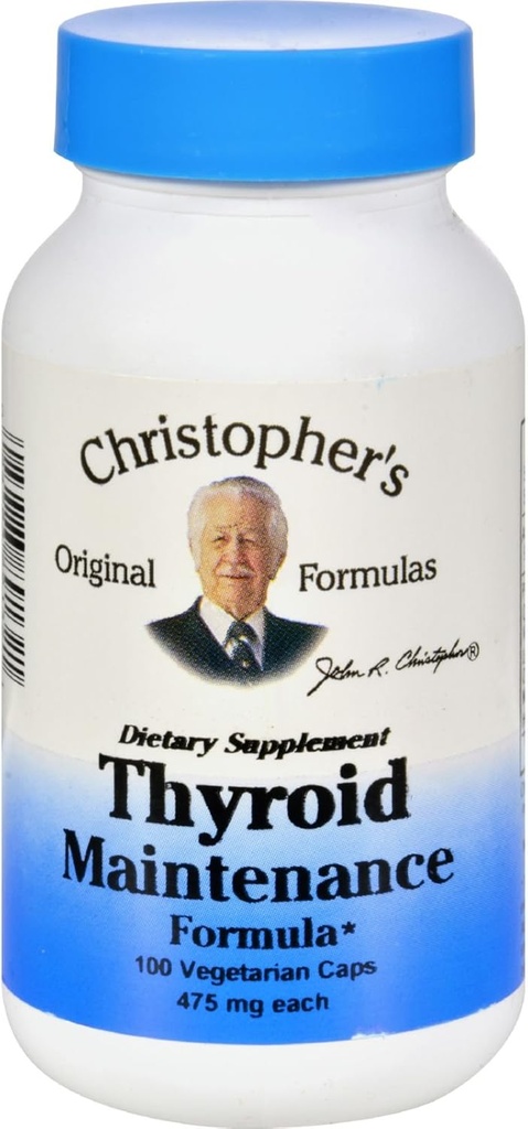 Christopher'ın Tiroid Bakım - 485 mg - 100 Vegetarian Capsules
