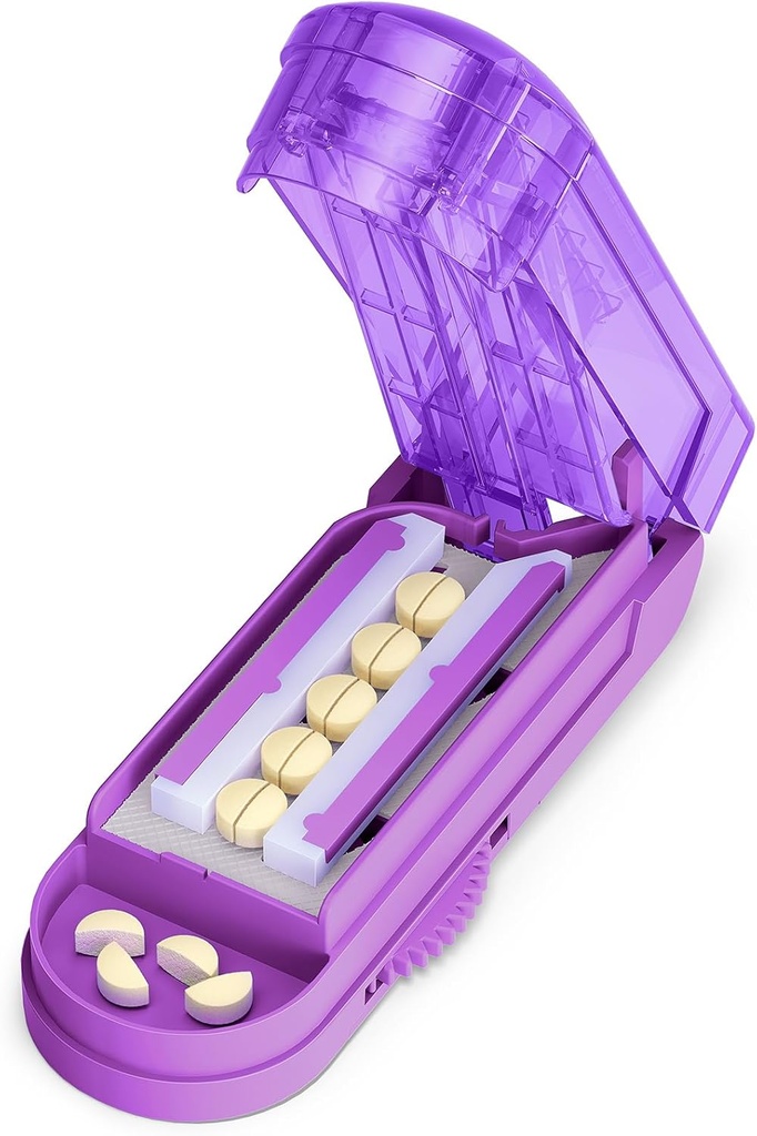 BİR PIX Pill XS Küçük ve Küçük Pills için Splitter, Gizli Sharp Paslanmaz Çelik Bıçak ile Yarı Zamanlı Birden Çok Pills