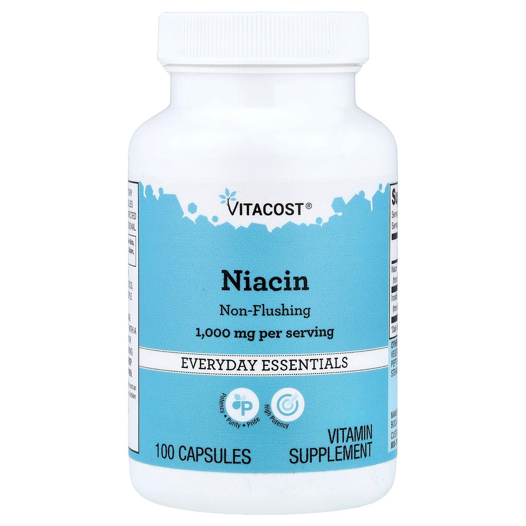 Vitacost Niacin Non - Flushing - hizmet başına 1000 mg - 100 Capsules