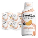 Freeflow Fit Energy Shots, Orange Slice, Natural Caffeine Boost with L-theanine, Ginseng, Vitaminler, Prebiyotikler, Electrolytes (24, 2oz Shots)