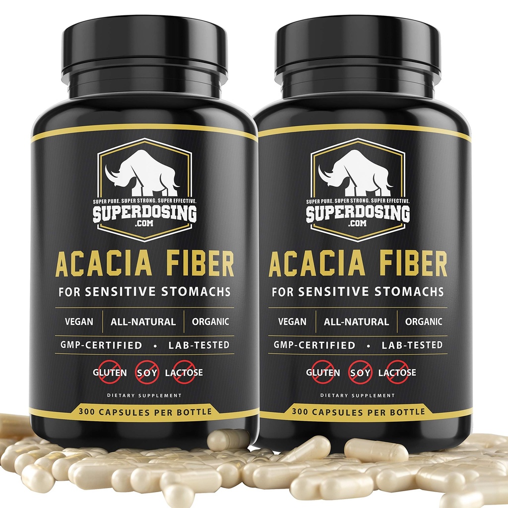 Hızlı Yasası, Organik Acacia Senegal Fiber Capsules 600pk. Doğal ► Fiber Supplement Pill. Vegan Prebiyotik Capsules.