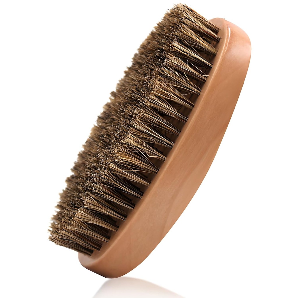 Boar Bristle Saç Ayılı Erkekler için Fırça - Küçük Yumuşak Ayılı Fırça, Pocket Travel Men's Wooden Mustache