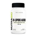 NutraBio R-Lipoic Acid Supplement, 200 mg -Active Stabilized R-ALA Supplement- Optimized Alfa Lipoic Acid Formula for Better Abors to Support Health and Wellness- 60 Capsules