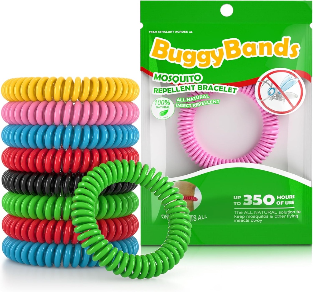 48 Pack Mosquito Repellent Dresss, Bireysel olarak yuvarlandı, DEET Free, Natural and Water Bands